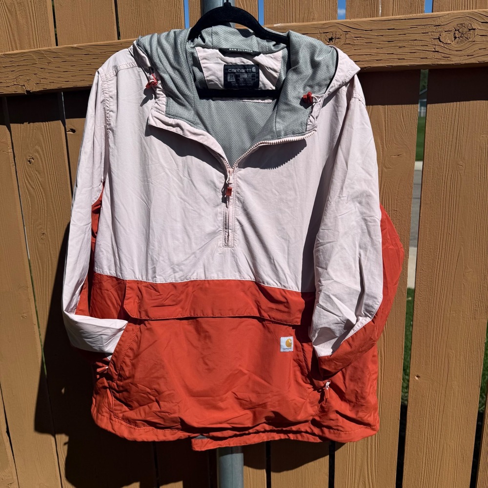Carhartt Rain Defender Loose Fit 1/2 Zip Pullover Hoodie Colorblock 3X Womens